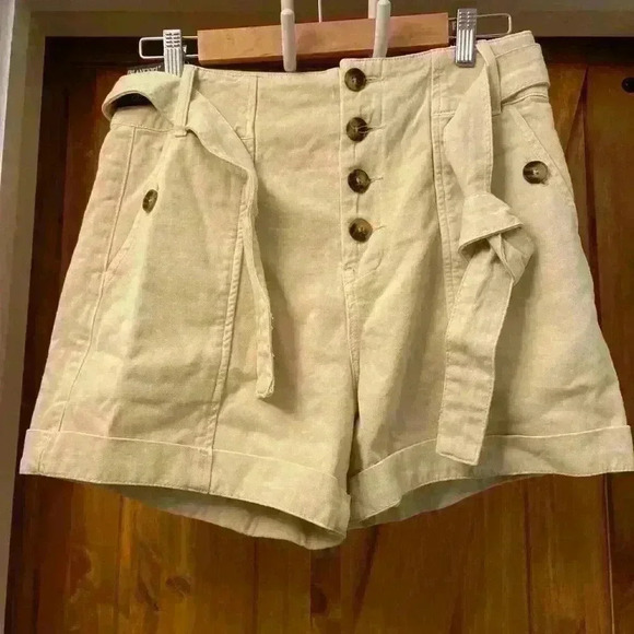 Blanknyc Twill Paperbag Shorts Ivory Sz 31 Far Away NWT - Picture 5 of 8